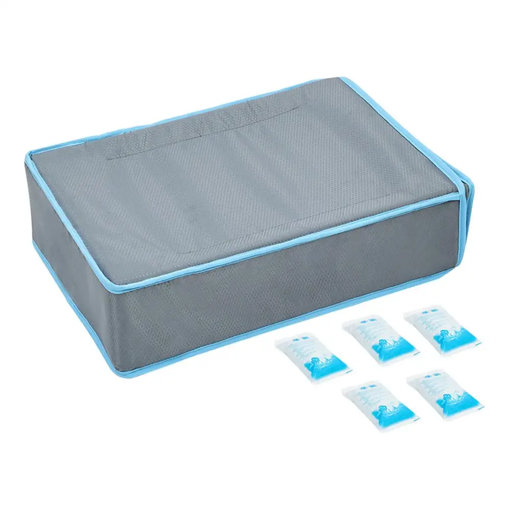 Tapete Refrescante para Cães 51,5x38x14cm Lavável com 5 Bolsas de Gelo, Ideal para Cães e Gatos, Perfeito para Uso Interno e Externo no Verão e Viagens._voghion.com