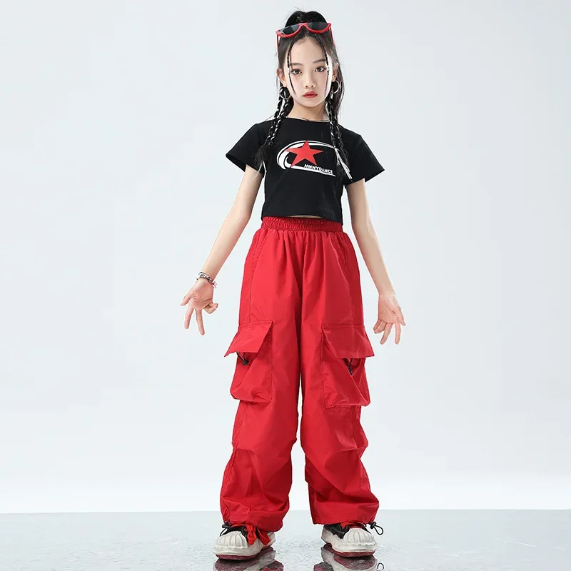 Jazz Dance Dress Girl Blast Street Costume Fashion Cool Hip Street Dance Children Fashion Dress Wear Suit