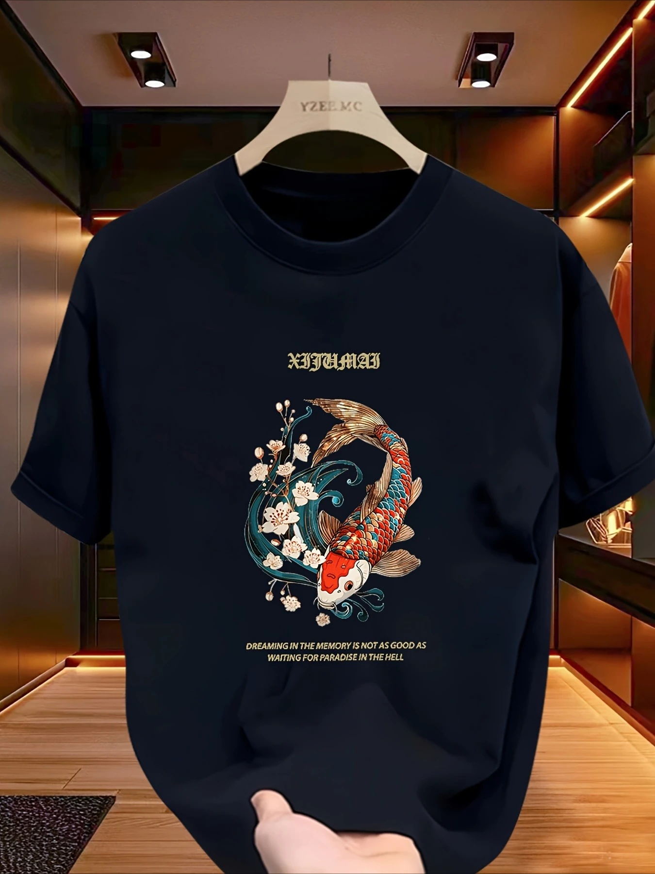 

2026 Женская футболка с короткими рукавами из чистого хлопка весна/лето — черный японский принт дракона и вишни, повседневный летний топ