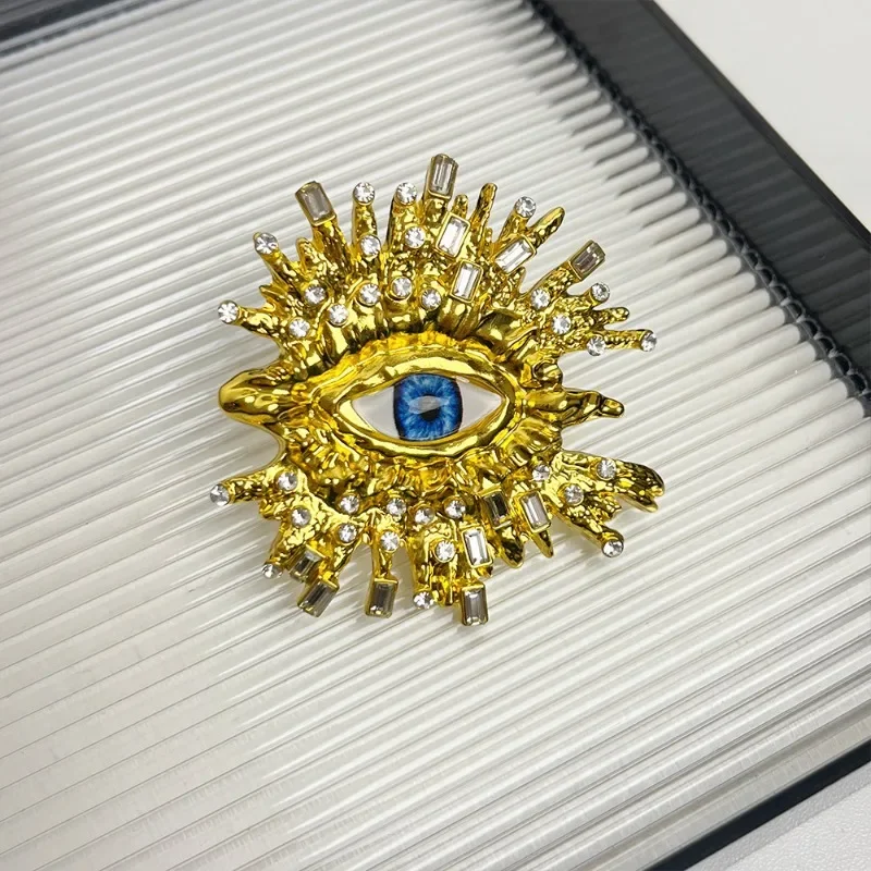 Brincos Draweye Evil Eye para mulheres, estilo punk hipérbole, desfile de moda, joias elegantes de luxo