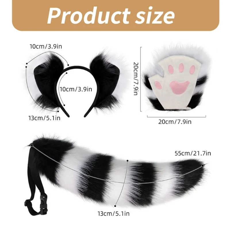 Phụ kiện trang phục động vật Halloween cho bữa tiệc cosplay dành cho người lớn dành cho trẻ Halloween