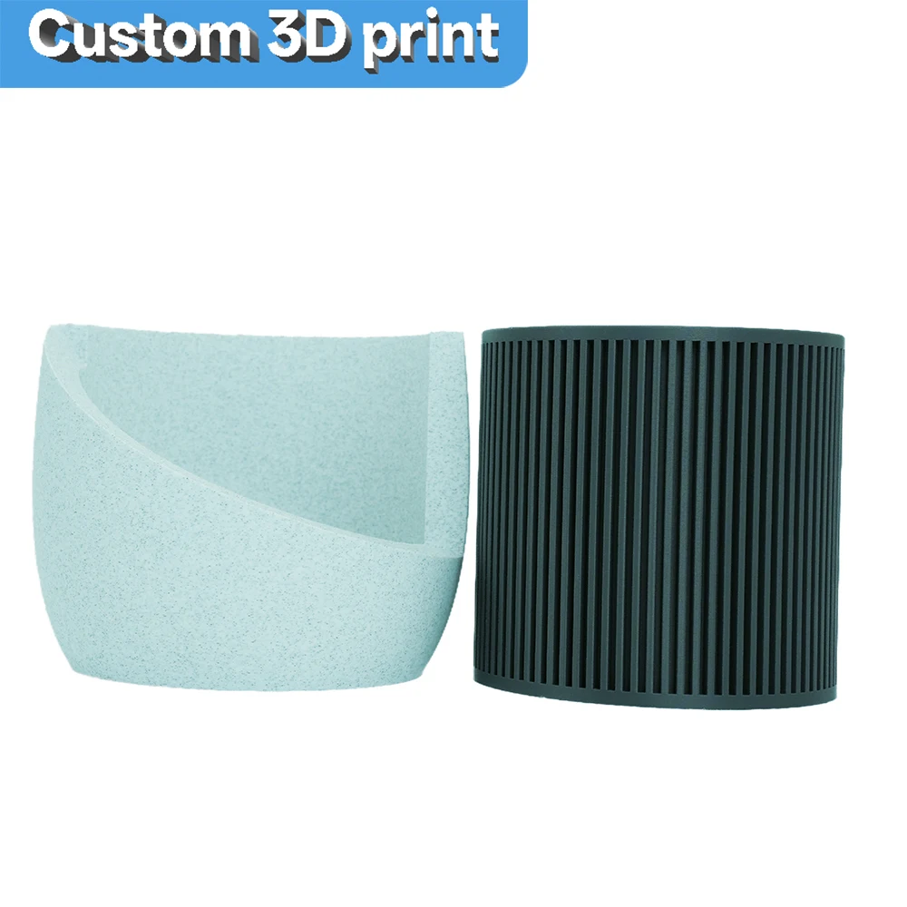 Custom Plastic Resin 3D Printing Service (PLA/FDM) — Light Blue Vase Print: A Fresh, Modular Vase Set for Those Who Love Life