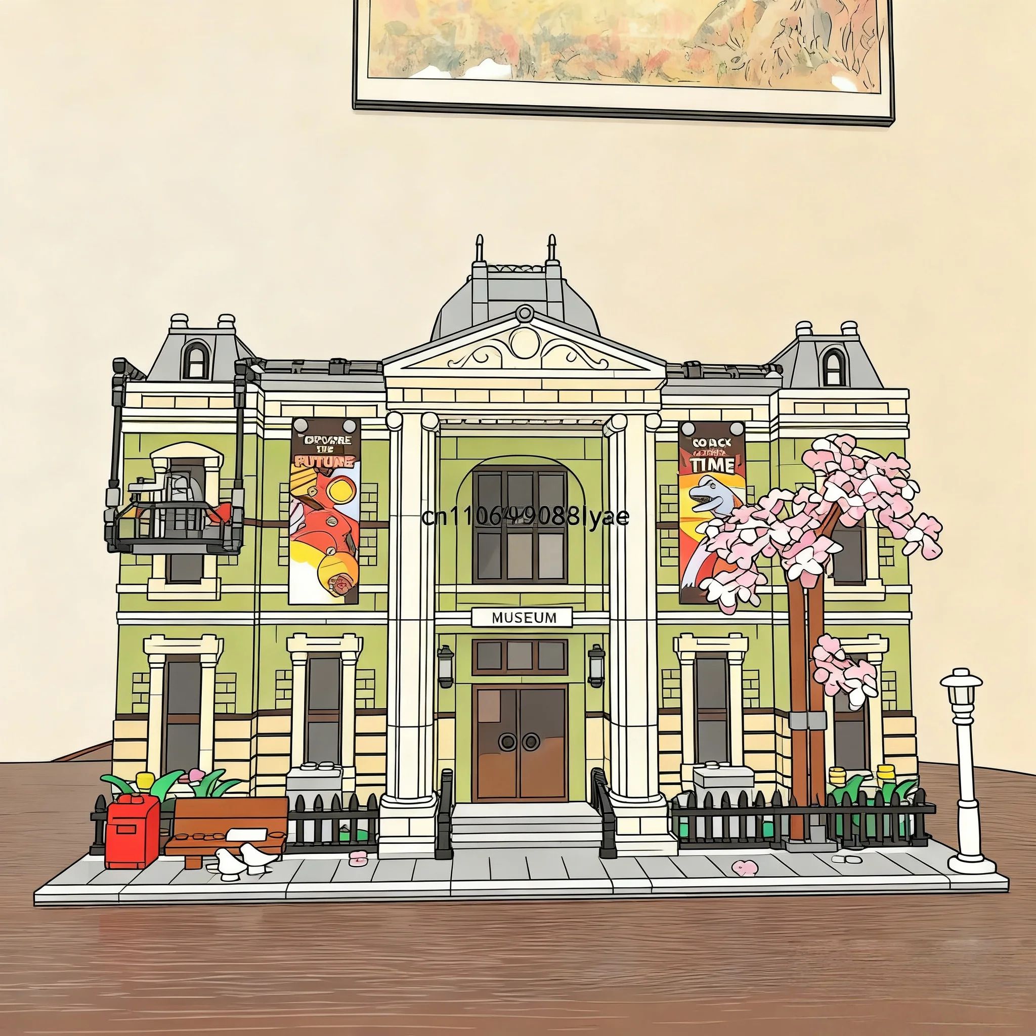 2025년 신제품, 자연사박물관, 거대한 건축물 스트리트 뷰 블록 세트, 크리스마스 선물 장식품