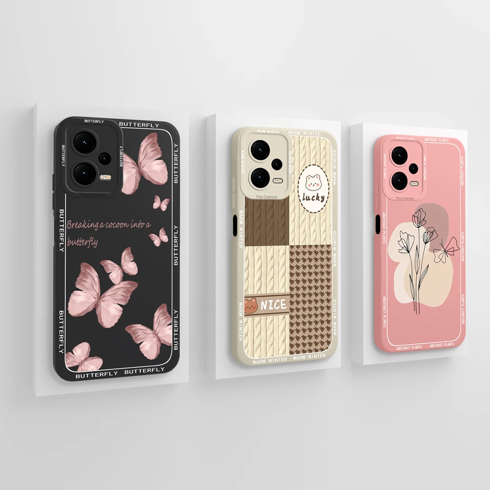 Cases For Redmi Note 12 Pro Plus 4G 5G Lovely Flower Star Protection Soft Silicone Cover For RedmiNote12 12Pro Plus 4G 5G Fundas