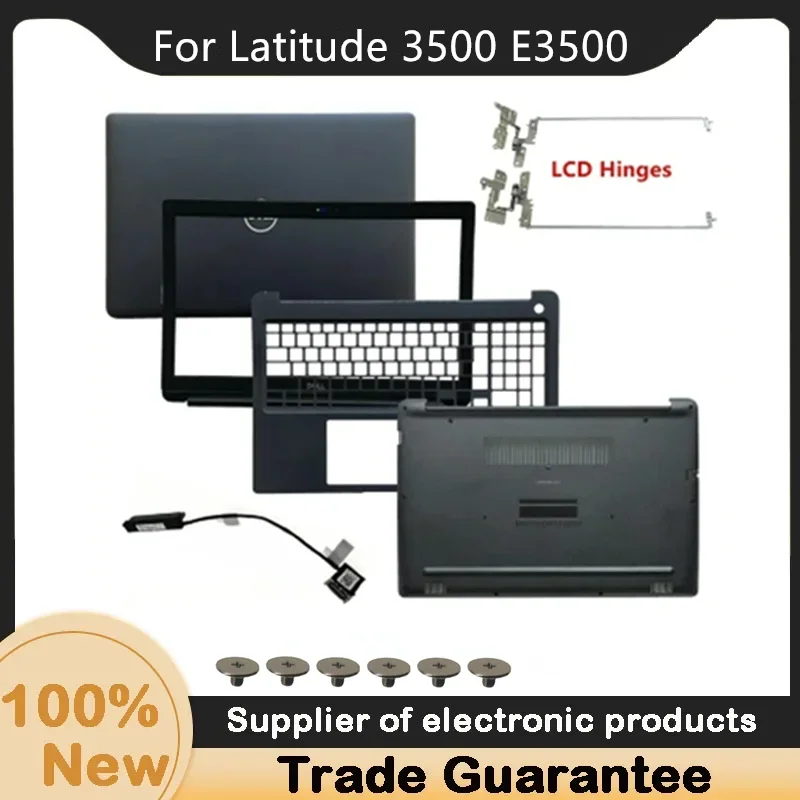 New For Dell Latitude 3500 E3500 LCD Back Cover 00C7J2 / Front Bezel 0KPH5P /Bottom/ Hinges 0C7J2 KPH5P/Battery Cable 0MFHX0