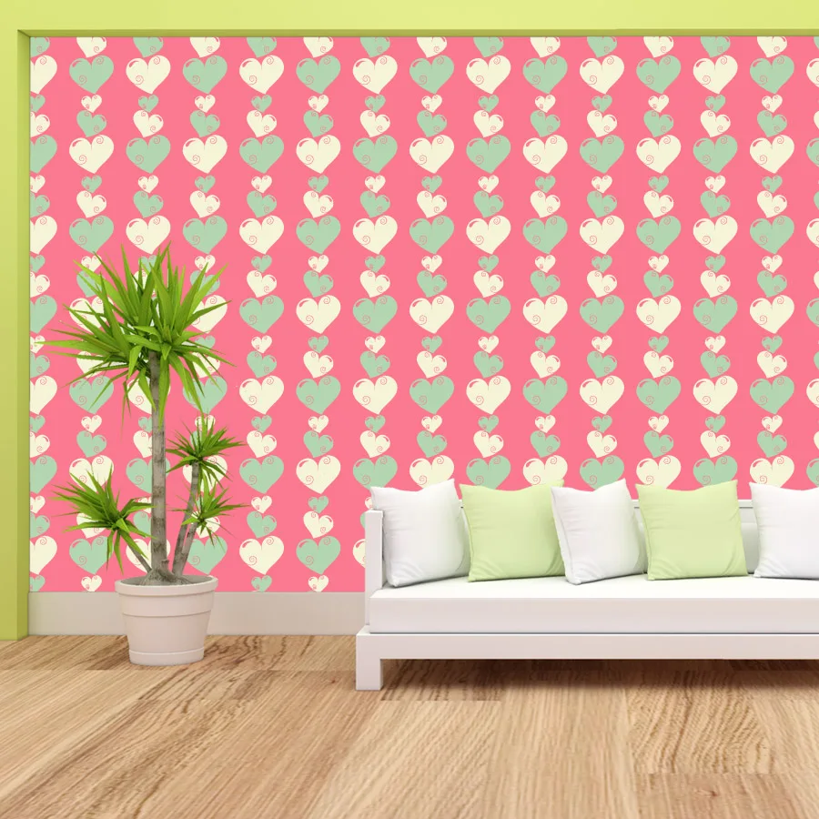 

Fashion Peel and Stick Wallpaper for Living Room Kids Contact Wall Papers Home Decor Walls Renovation Hearts Easy to Apply Mural