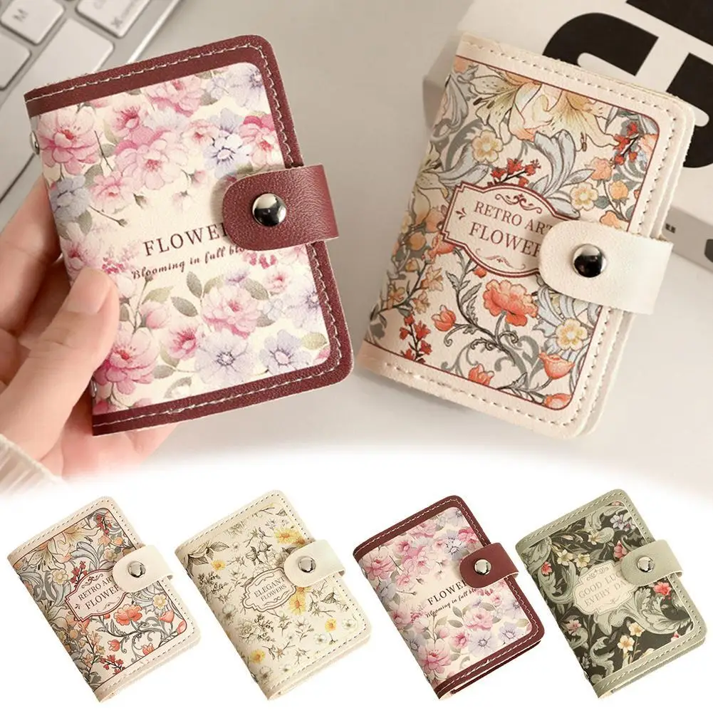 

RFID Blocking ID Card Holder Creative 20 Card Pockets PU Leather Mini Wallets Laminated Concealed Pull-out Business Card Case