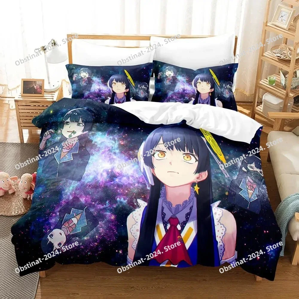 2025년 개성 있는 가상 유튜버 츠키노 미토 침구 세트 베개 커버 포함 부드러운 싱글 더블 퀸 킹 사이즈