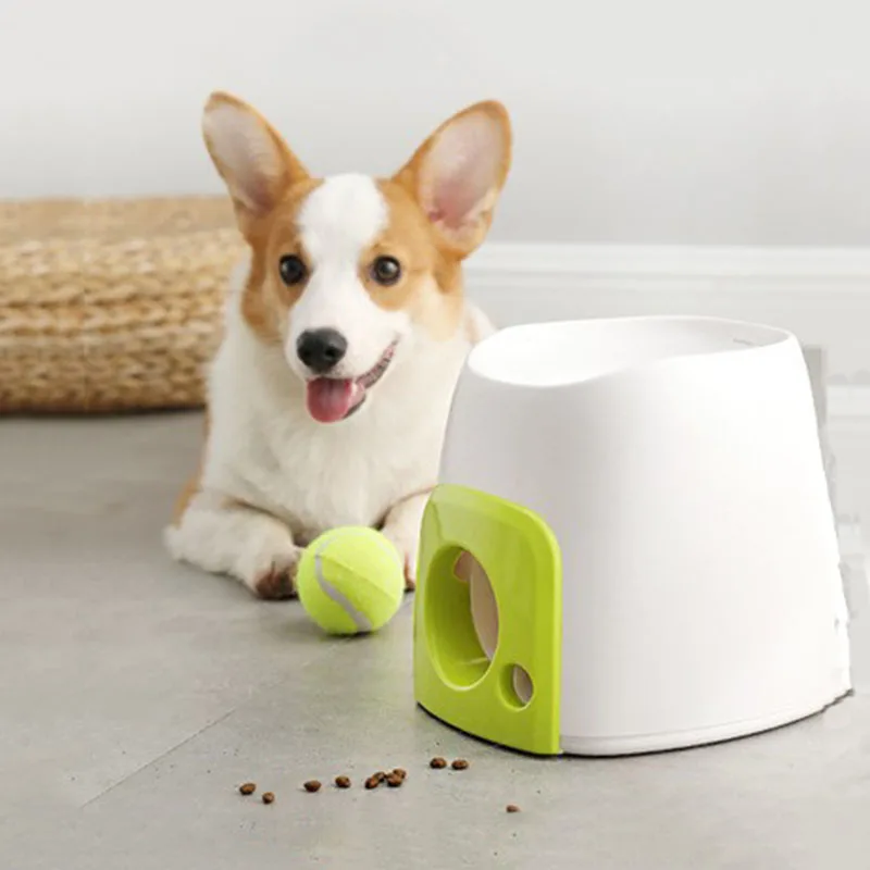 

Pet Tennis Food Reward Machine Dog Snack Dispenser Interactive Training Ball Throwing Intelligent Feeder Pooch Intelligence Toys