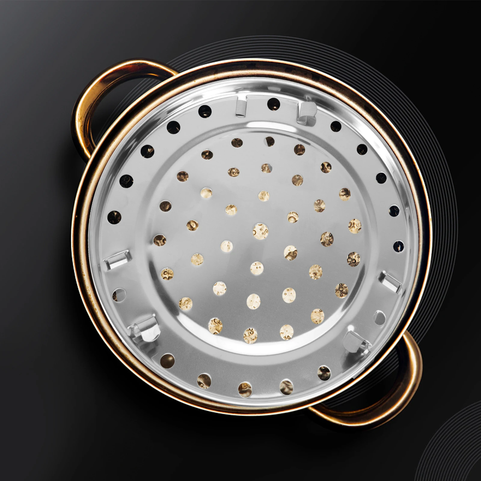 

22 Cm Stainless Steel Steam Rack Round Steaming Steamer Stand for Pots Vegetable