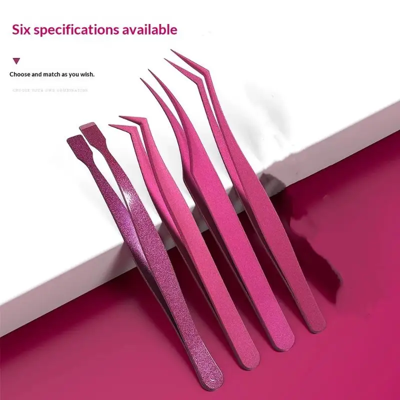 Eyelash Extension Tweezers Stainless Steel Precision Multi-Color Professional Tools for Lash Grafting Handicraft Making