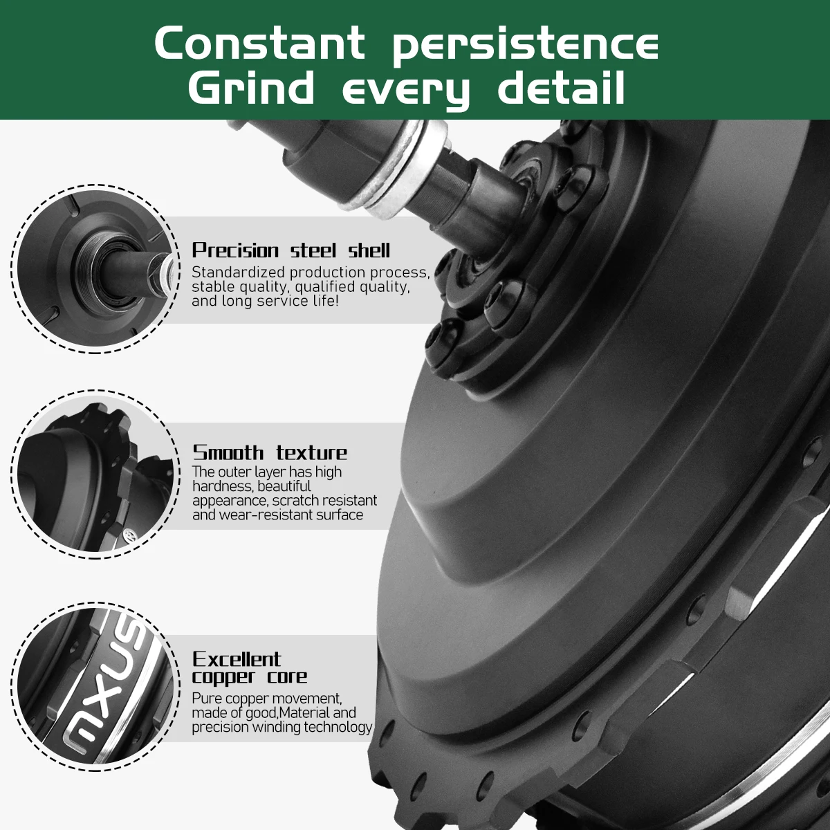 

MXUS Brand Electric Bike Motor 48V 750W 1000W GDC-19/GDR-19 High Speed Brushless Gear Rear Hub Motor Wheel For Ebike Motor Kit