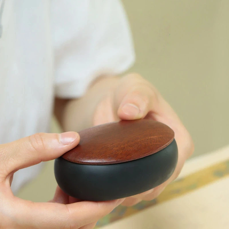 She Inkstone with Lid Antique Chinese Ink Stone for Calligraphy Writing and Traditional Painting Practice Natural Rock Inkstone view 5