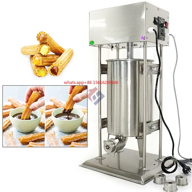 

Commercial 15 Liters Automatic Spanish Churros Filler Machine and Fryer for Sale