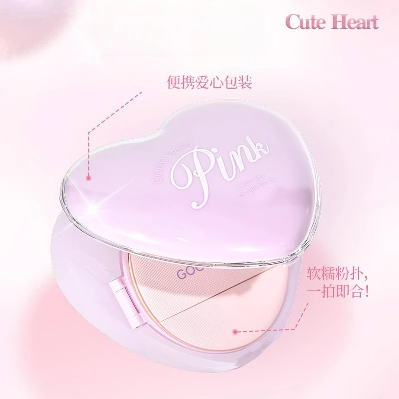GOGO TALES 2 IN 1 Air Cushion Concealer Plate Cute Heart Matte Light Soft High Concealer for Dry Skin Face Makeup