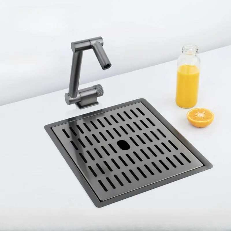 Bar Sink Nano Black Nakajima Mini Small Single Sink Pool with Cover Stainless Steel Taichung Basin Undercounter Basin