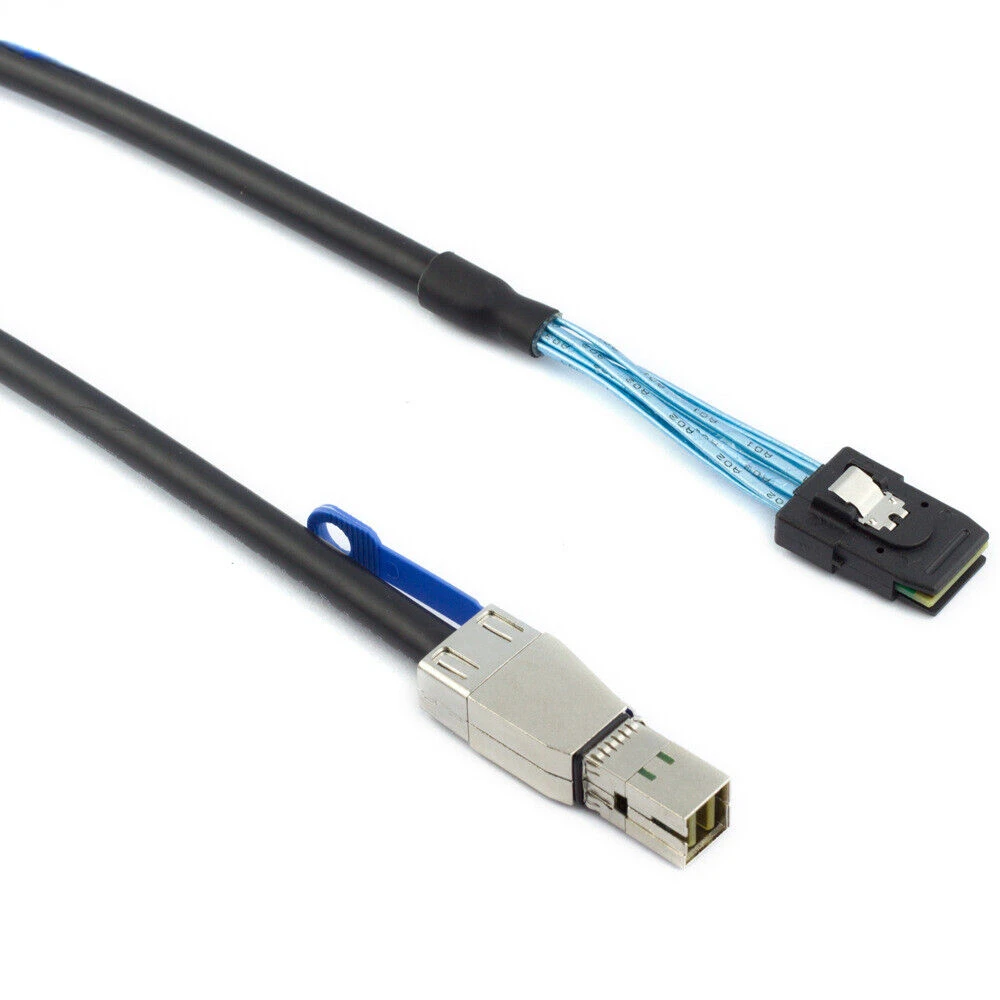 Flexible Mini SAS HD SFF-8644 with IC to SAS HD SFF-8087 server overlay cable