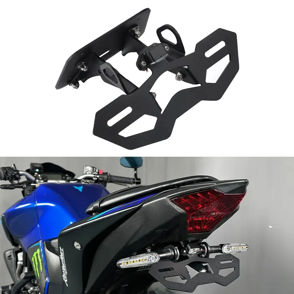 Motorcycle Tail Bracket LED Light Fender License Plate Holder For Yamaha MT03 MT25 YZF R3 R25 2015-2024 Motorcycle Accessories