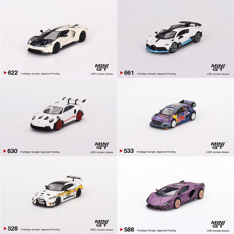 MINIGT MODEL 500-700 1/64 911 Carrera S M4 M2 R34 ford Shelby GT500 diecast alloy car model Children's toys and gifts