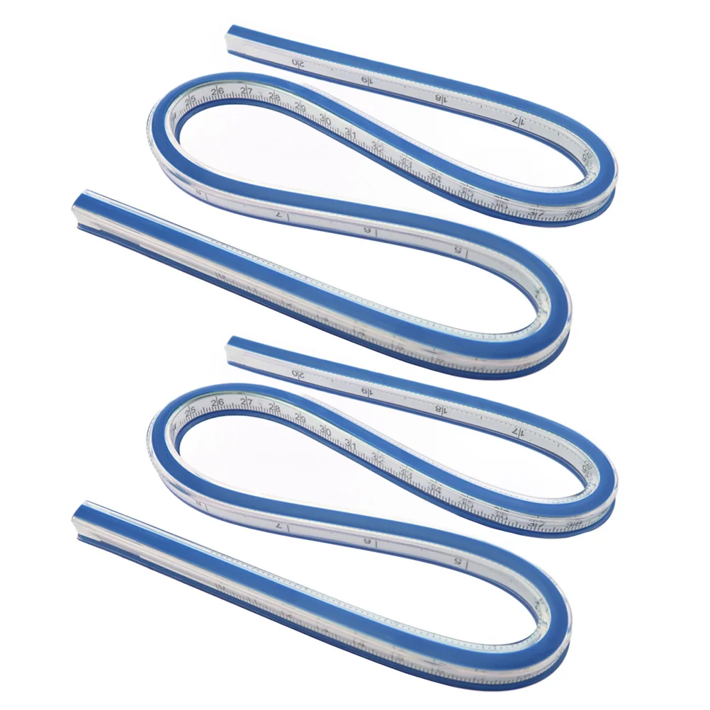 

2pcs Snake Ruler Flexible Curve Template for Drawing Drafting Tools Sewing French Measuring Tape Engineering Design Apparel
