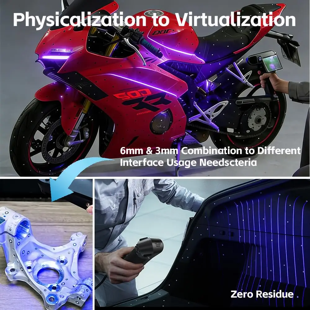 Immagine 7: 990 Punti di Marcatura 3D da 6mm e 3mm per Scanner 3D, Punti di Tracciamento e Posizionamento ad Alta Precisione per Scansione 3D