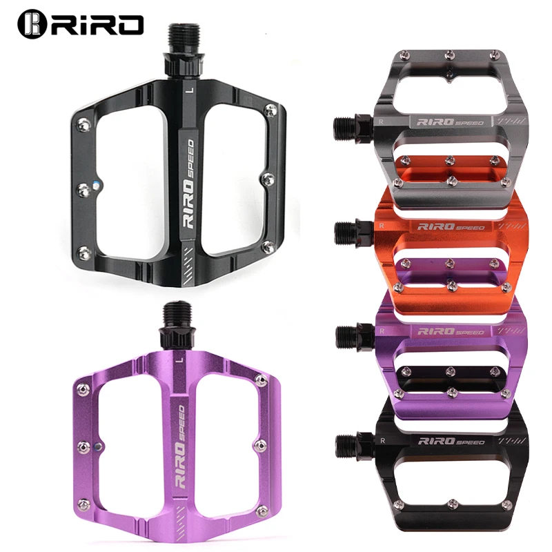

RIRO 3 Bearing Bicycle Pedal Aluminum Alloy Road Bike Pedal Non-slip Mountain Bike Pedals Sealed Bearing Bicycle Flat Pedals