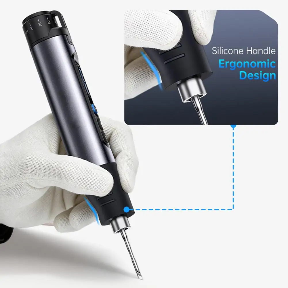HS-03 Cordless Soldering Iron Set Digital Display 100-450C Adjustable Temperature Wireless Station For Home PCB Phone RepairTool