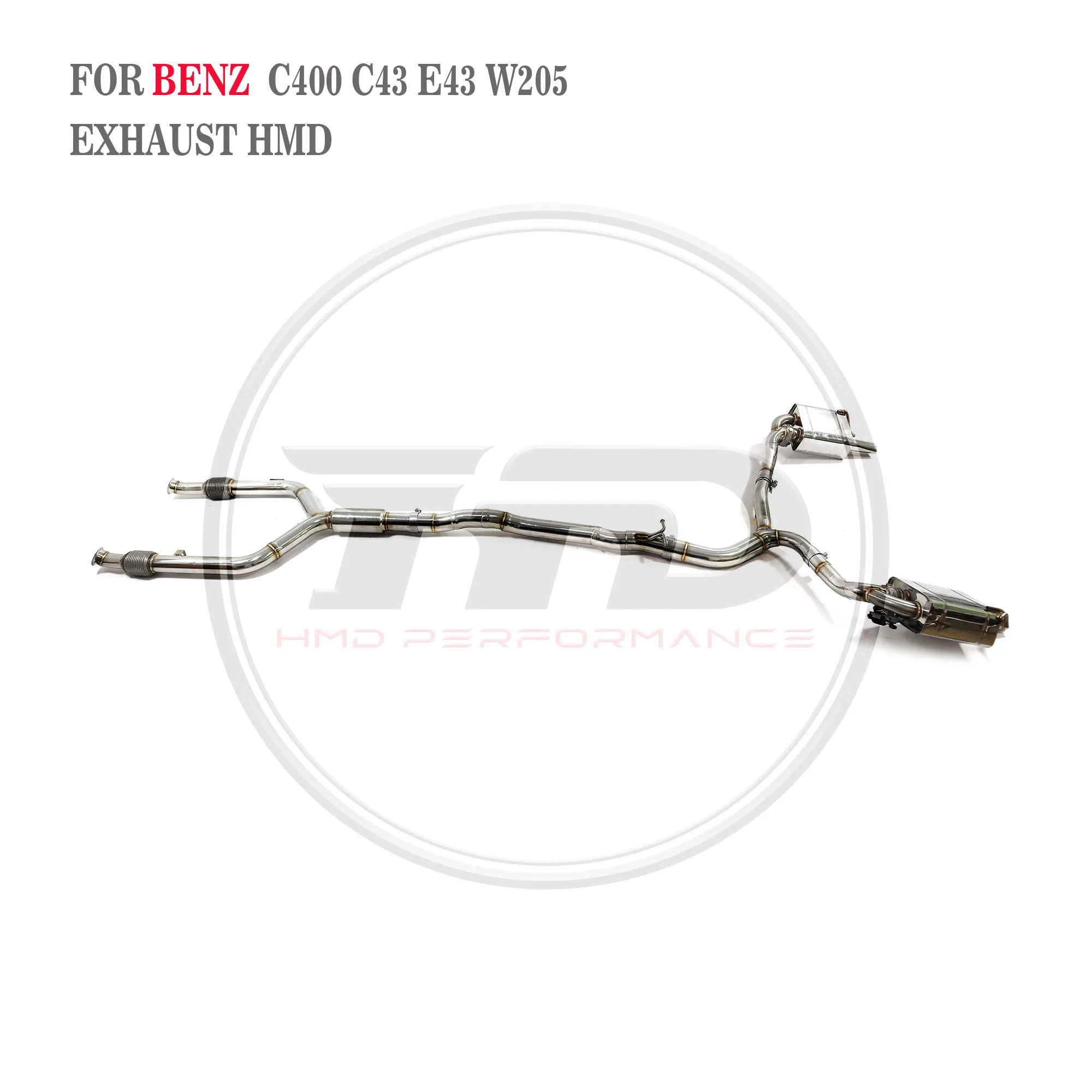 

HMD Stainless Steel Exhaust System Performance Catback for Mercedes Benz W205 C43 C400 C450 3.0T Muffler With Valve