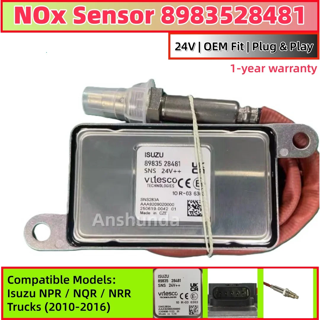 

NOx Sensor 8983528481 SNS283A 24V for Isuzu Truck NPR NQR NRR Diesel Engine