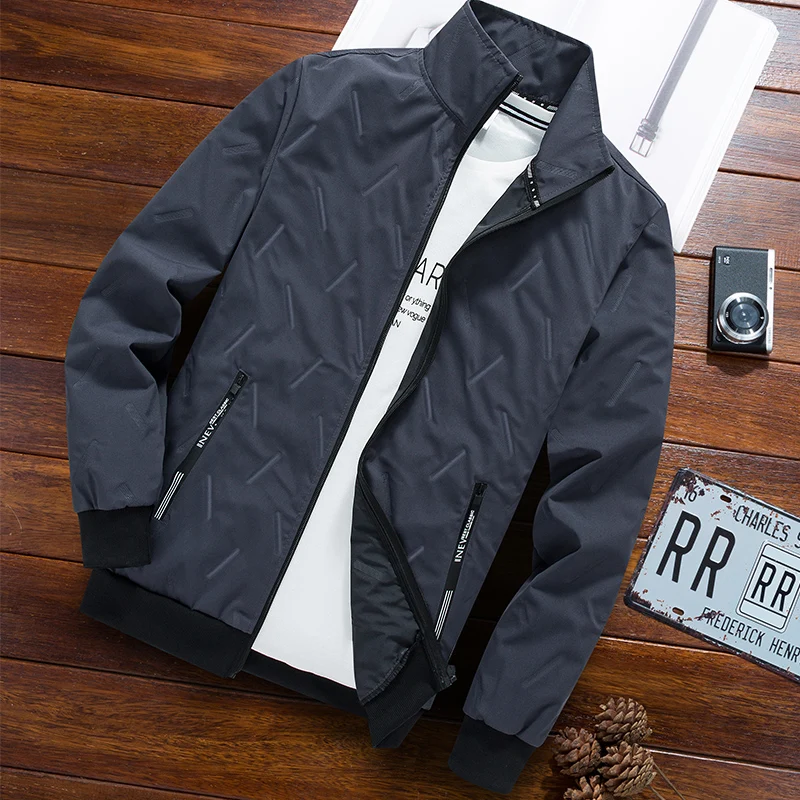 Jacket Man Plus Size Coat Autumn Winter Casual Solid Slim Bomber Jacket Men Overcoat Baseball Jackets Men's Jacket Top 7XL 8XL