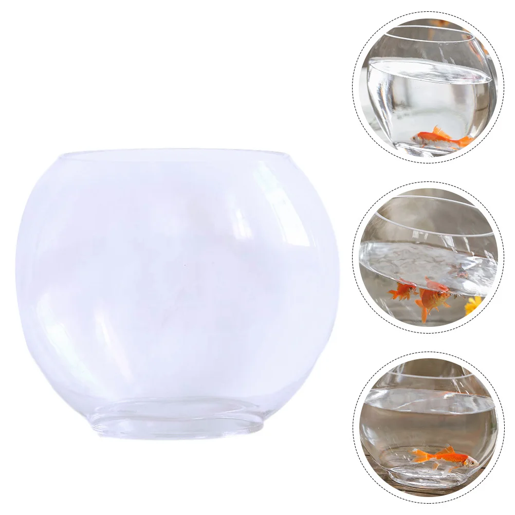 

Multi-Function Glass Fish Tank Transparent Household Aquarium for Betta Goldfish Desktop Decor Clear Sturdy Tank for Home Office