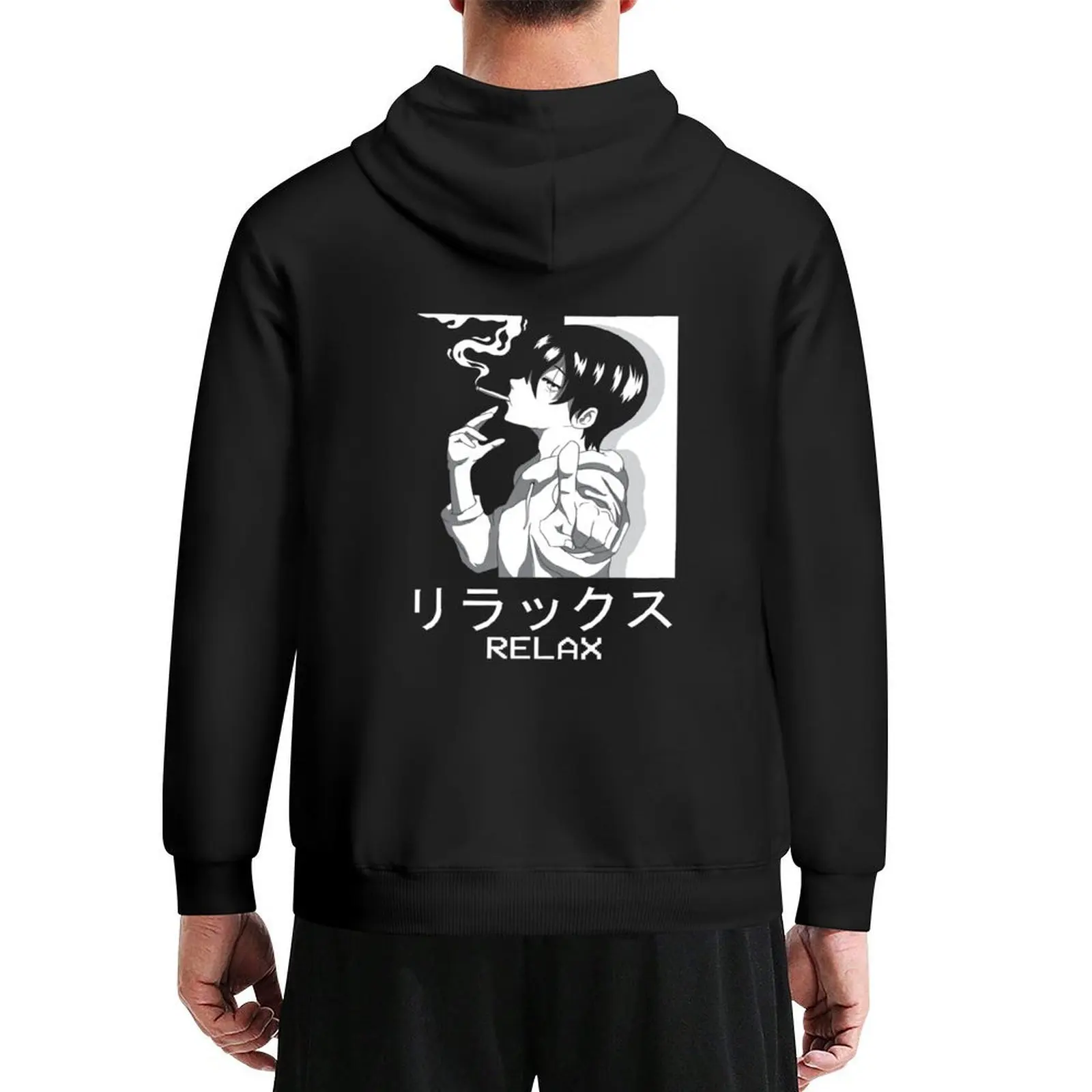 

Aesthetic Japanese Game Over Anime Boy Soft Grunge Harajuku Hoodie autumn winter clothes anime clothes men wear tracksuit men