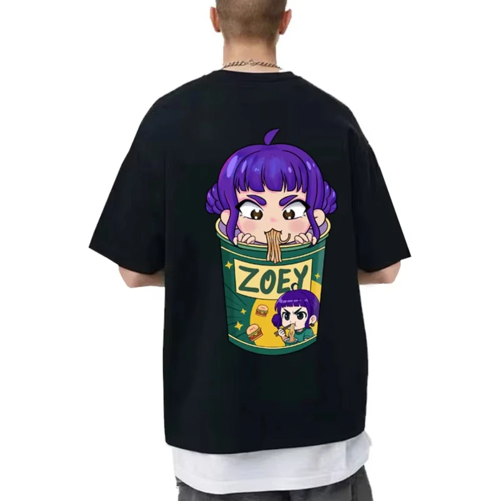 

Movie KPop Охотники на демонов Руми Мира Зои Забавная футболка Eat Ramen Мужская женская одежда Мультяшная мода Oversize футболки с короткими рукавами