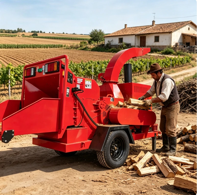 Wood Chipper Diesel Powered Tree Shredder Heavy Duty Hydraulic Feed Mobile Trailer Forestry Crusher Machine Factory Direct Sales