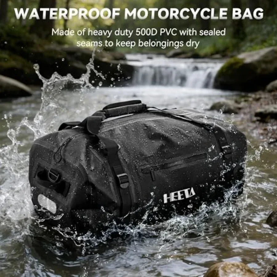 Waterproof Motorcycle Dry Bag, Waterproof Duffel Luggage Travel Bags with Zippered Closure Pocket, Shoulder Straps, Large Space - Image 2