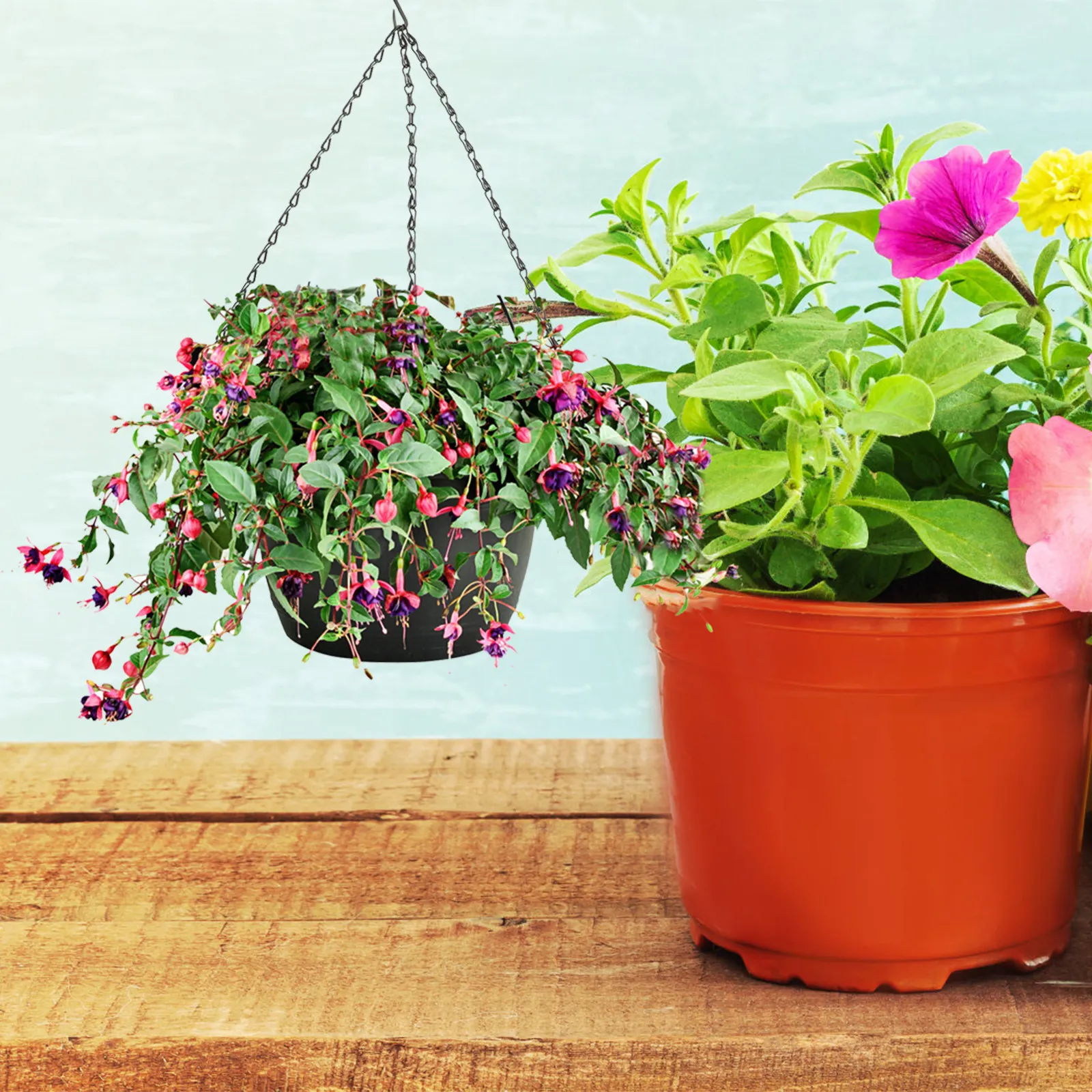 5Pcs Strong Iron Flower Pot Hanging Chain with Exquisite Hook Design for Planters Bird Feeders Lanterns Home Garden Decoration