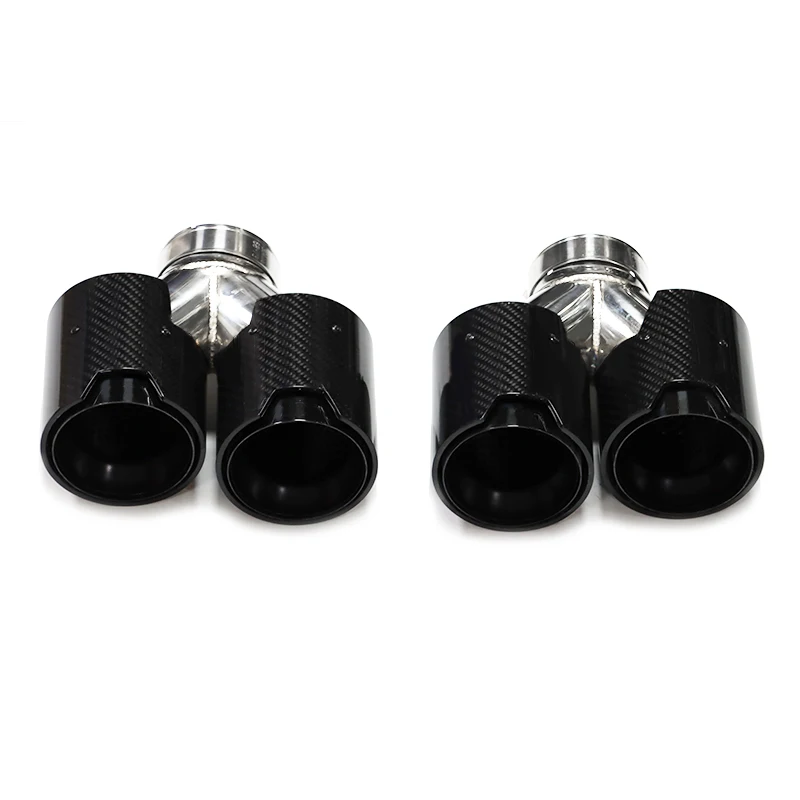 Quad Koolstofvezel Uitlaat Tip Voor BMW F10 F11 535d 535i 640i 640d Auto Uitlaatsysteem Nozzle Uitlaat Tuning Uitlaat Tip