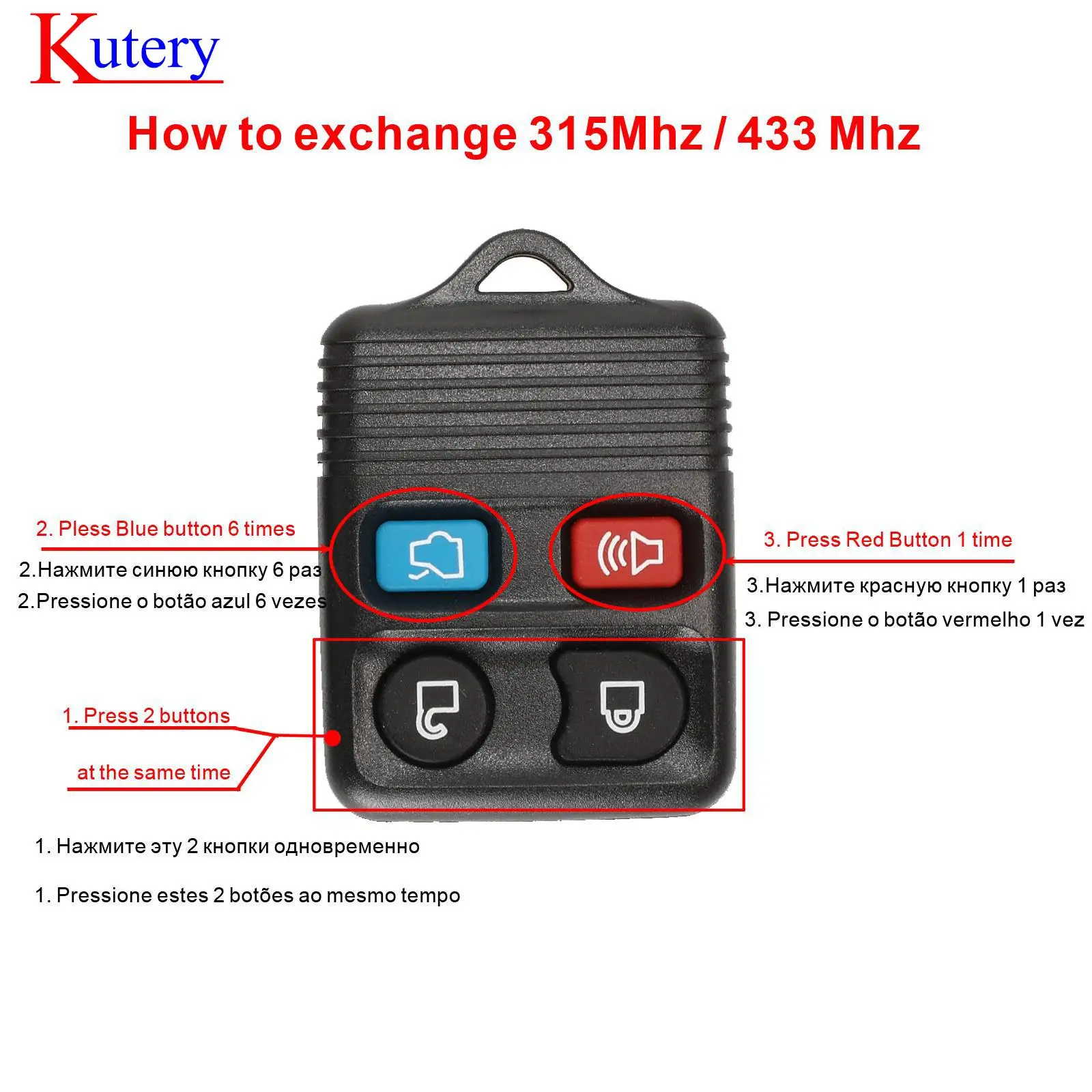 jingyuqin 315/433MHz CWTWB1U345 2/3/4 BTN Remote Car Key Transit Keyless Entry Fob For Ford Mazda Control Clicker Transmitter