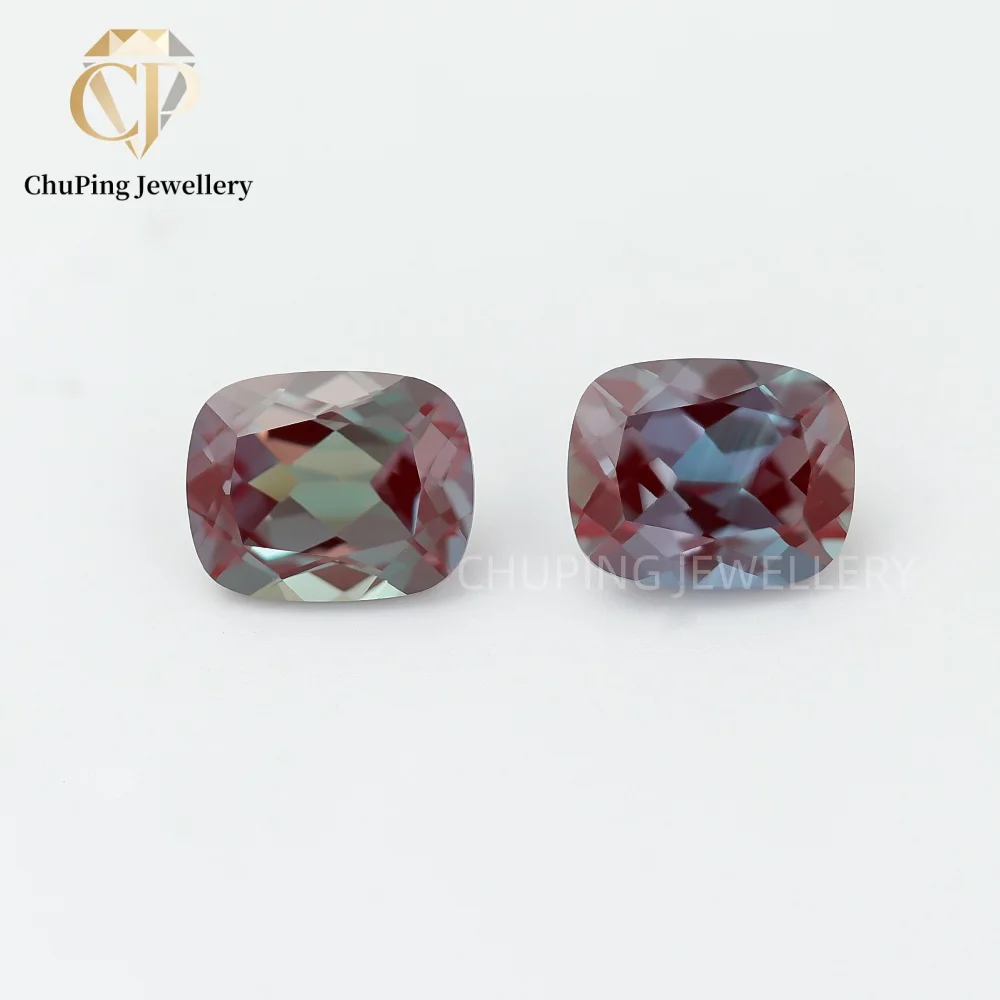 Lab Alexandrite Green Bottom Cushion Shape Czochralski With AGL Certificate Cultivate Alexandrite Best For Jewelry Gift Choice