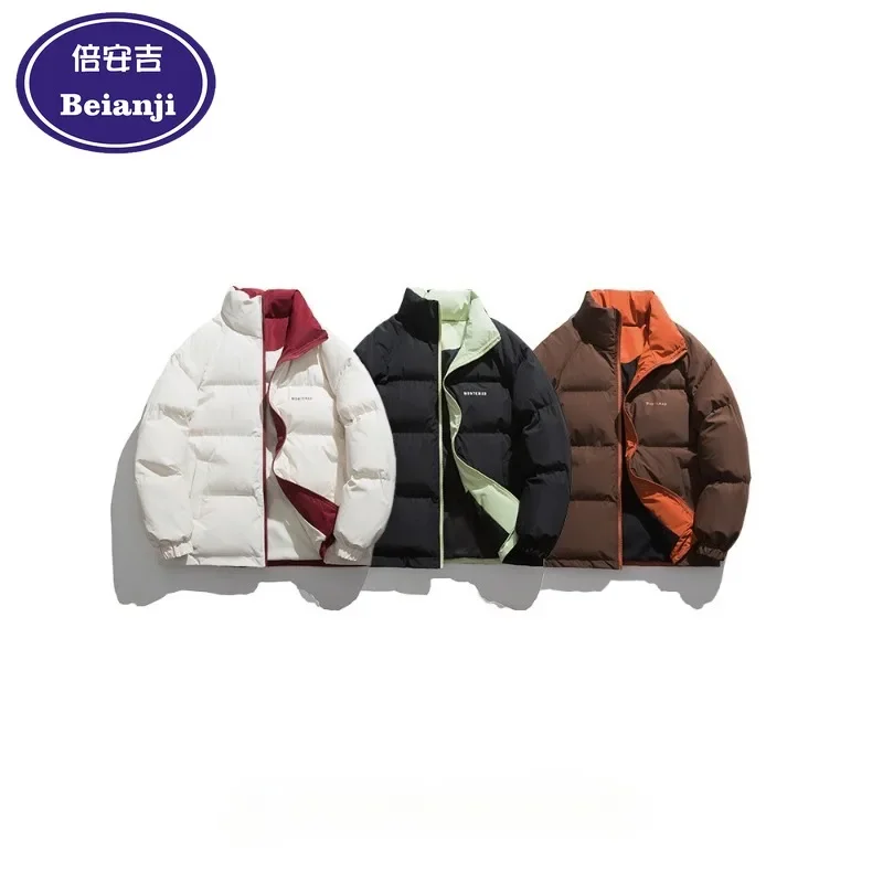 Cotton-padded men's thick simple couple warm everything with bread coat chaquetas para mujer puffer jacket winter jackets new