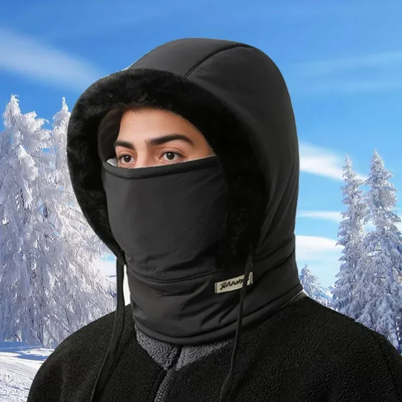 Cappello caldo invernale per uomo e donna, protezione per le orecchie da ciclismo autunnale e invernale con velluto spesso per protezione dal freddo