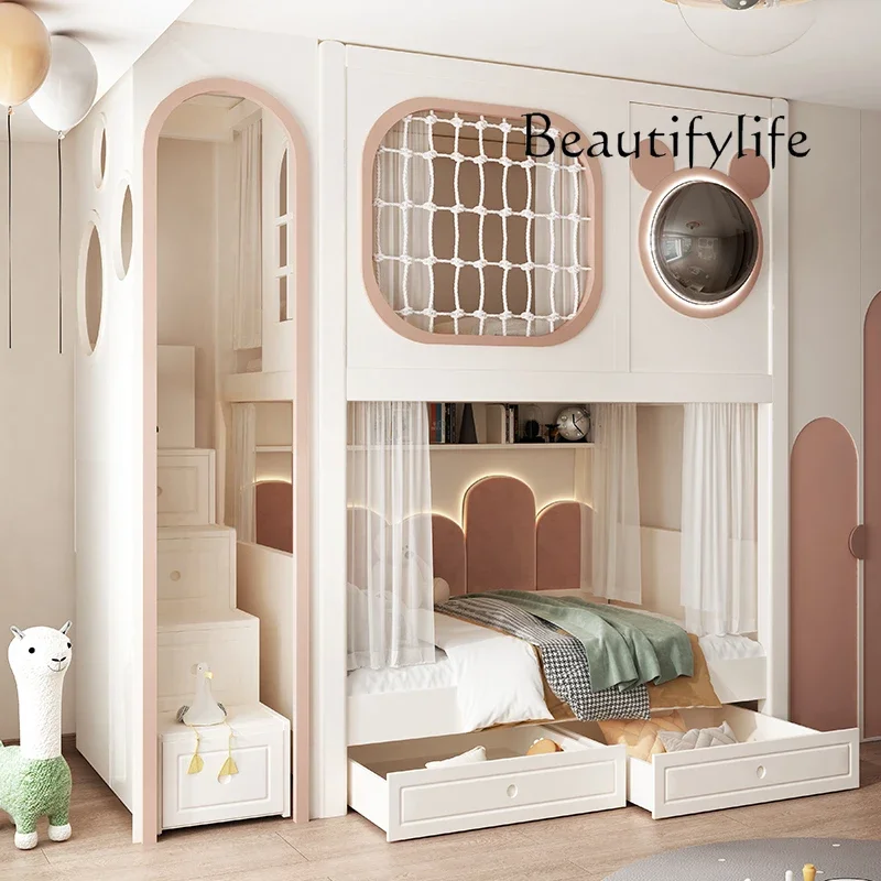 قضبان حماية مخصصة للفتيات الصغيرات سرير أطفال على الطراز الحديث Camas Infantiles Home Luxuce Nordic Loft سرير أطفال Decker #5