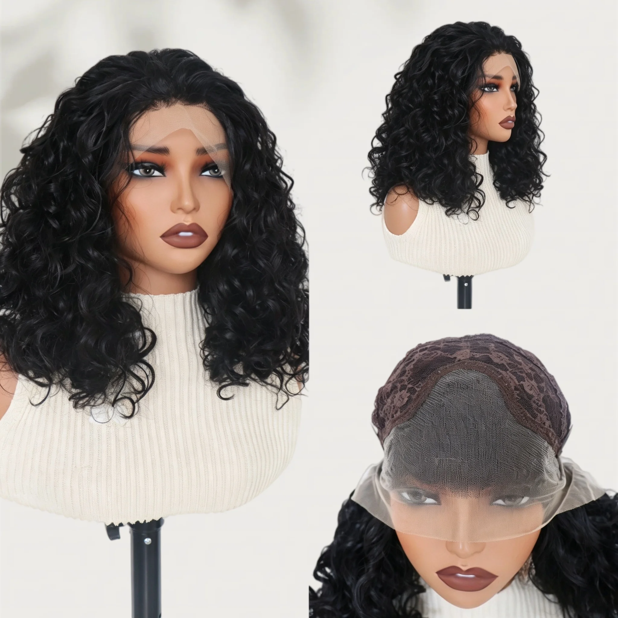 short-curly-black-synthetic-lace-front-wig-handmade-matte-hair-strands-natural-look-parting-can-be-adjusted-daily-wig
