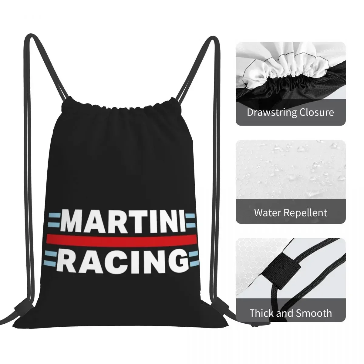 Sac à Dos de Course Martini à la Mode, Fourre-Tout de Proximité, Portable, avec Cordon de Serrage, pour le dehors, les Livres, les Voyages et l'École