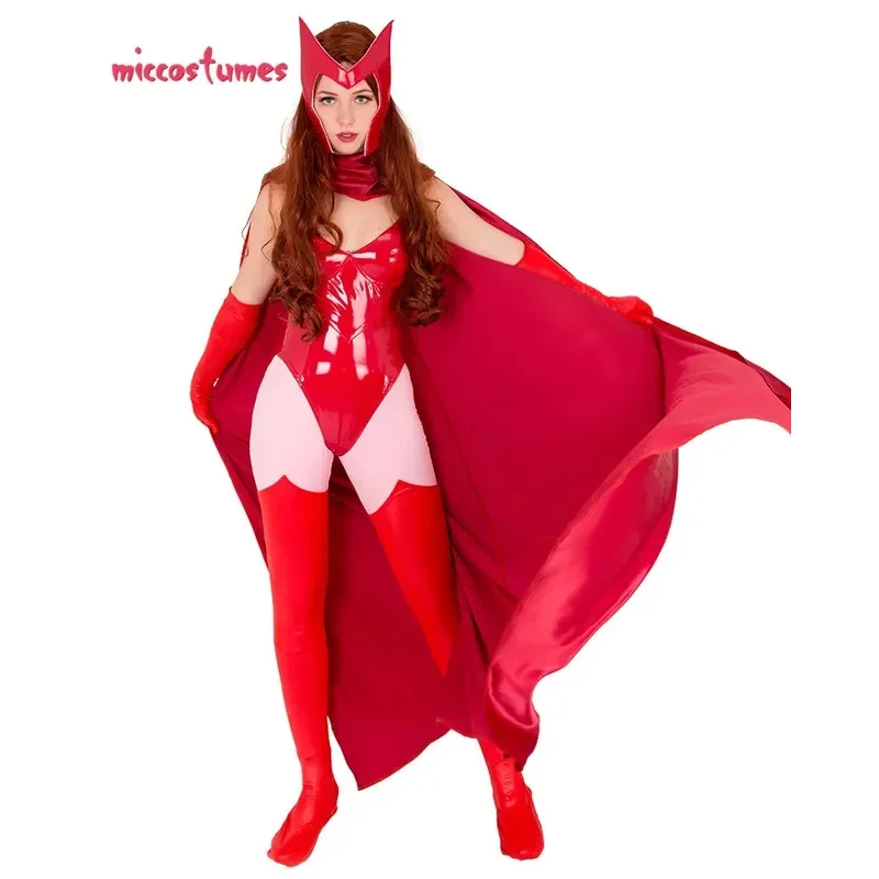 

Miccostumes's-8 Women's Witch Cosplay Bodysuit Costume with Cloak and Face Covering