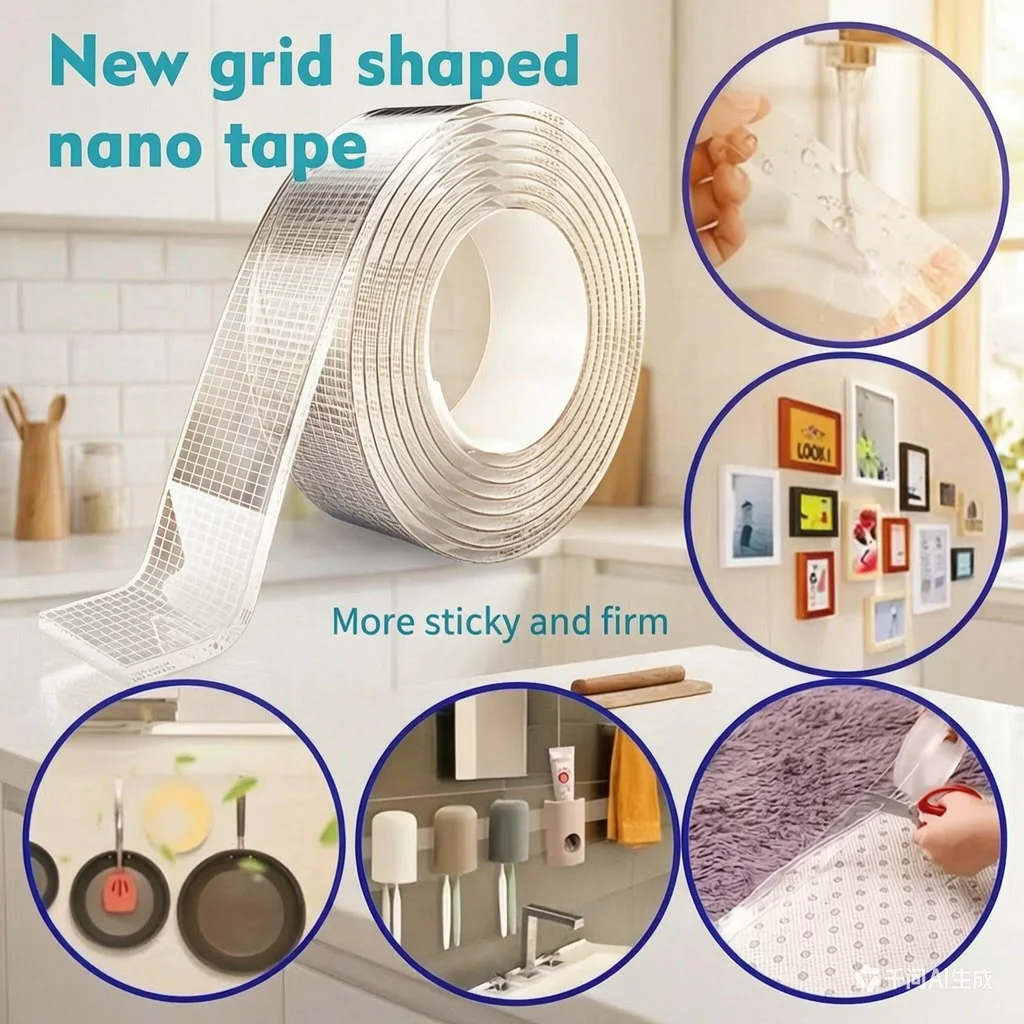 Industrial-grade Nano Double-sided Tape/5 Meters Long/Removable Without Leaving Residue/Made of Transparent PET Material