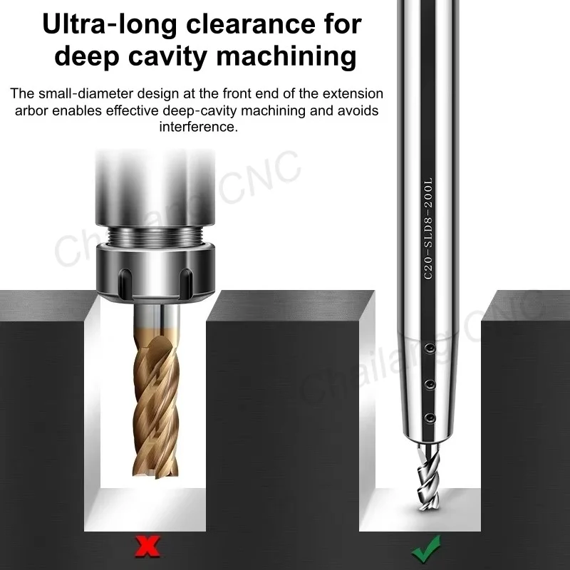 Seismic Side Fixed Extension Rod Straight Shank Through Hole Extension Rod CNC MillingTools SLD3/D4/D5/D6/D8/D10/D12/D16