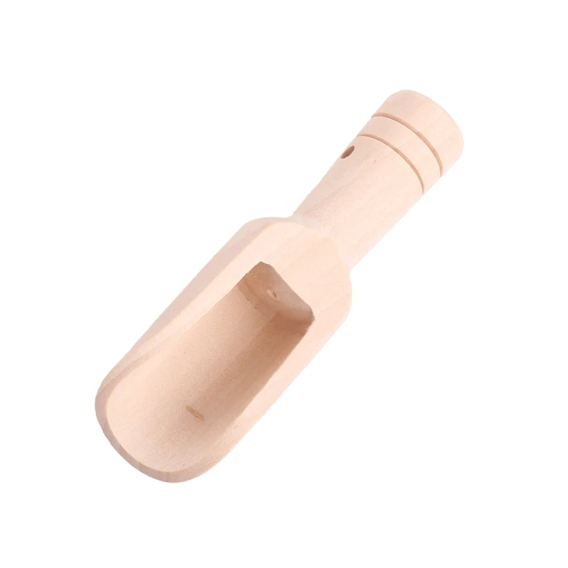 Y3NA 4Pcs Wooden Mini Bath Salt Spoon for Flour Candy Spices Sugar Coffee Beans