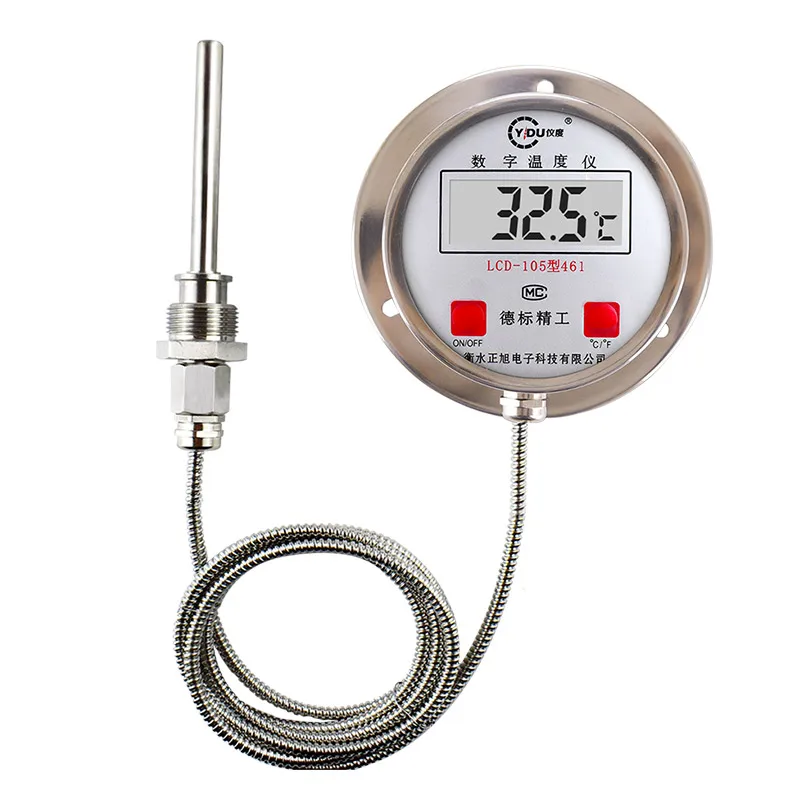 Digital thermometer Industrial stainless steel high precision with probe display sensor high temperature electronic water temper