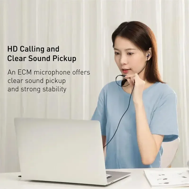3.5mm Single Side Earbud Headsets With Mic Type C Connector Wired Earphones Soft Silicone In-Ear Headset USB C Single Headphones